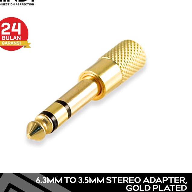 LINDY Audio Jack 6.3mm Male to 3.5mm Female Gold Plated Stereo