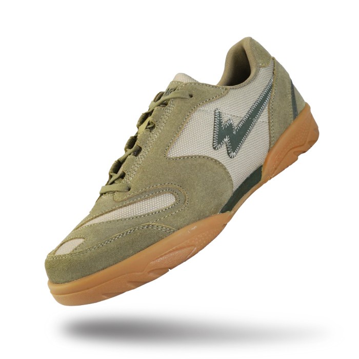 Eagle Sepatu All England Off Court - Badminton Shoes - KHAKI/HIJAU TUA, 38
