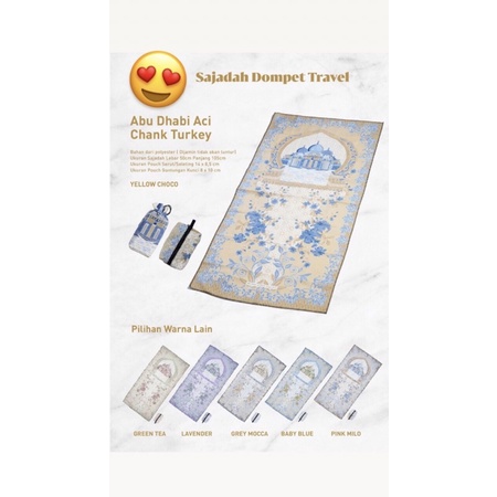 SAJADAH DOMPET TRAVELING ABU DHABI