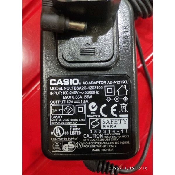 ADAPTOR/ADAPTOR LABEL PRINTER CASIO KL 7400/12V/ORIGINAL PRODUK/LABEL CASIO PRINTER