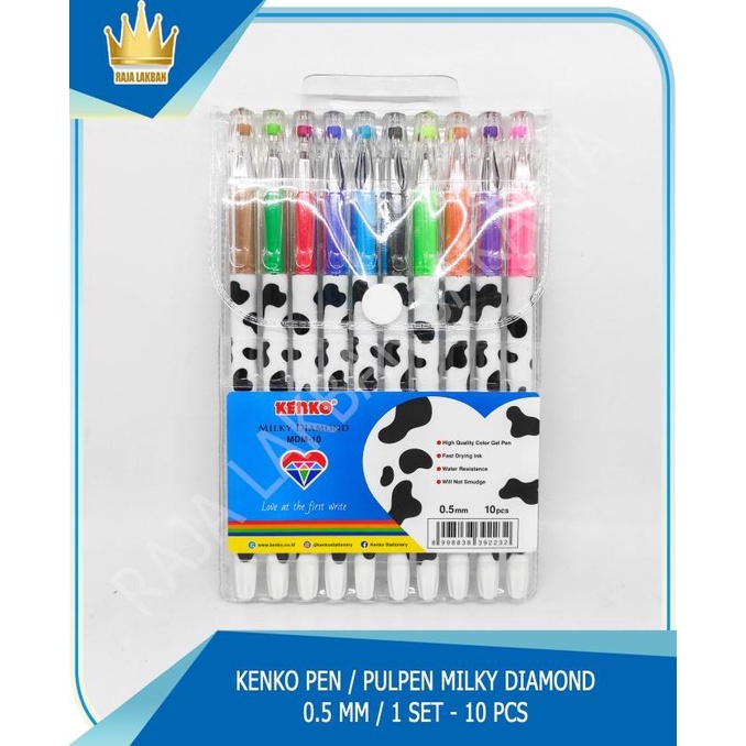 

TERLARIS Kenko Pulpen / Pen Gel Pen MILKY DIAMOND 0.5 MM - 10 PCS /ALAT TULIS AESTHETIC/ALAT TULIS SEKOLAH/ALAT TULIS SET/ALAT TULIS LENGKAP/ALAT TULIS ANAK/ALAT TULIS LUCU