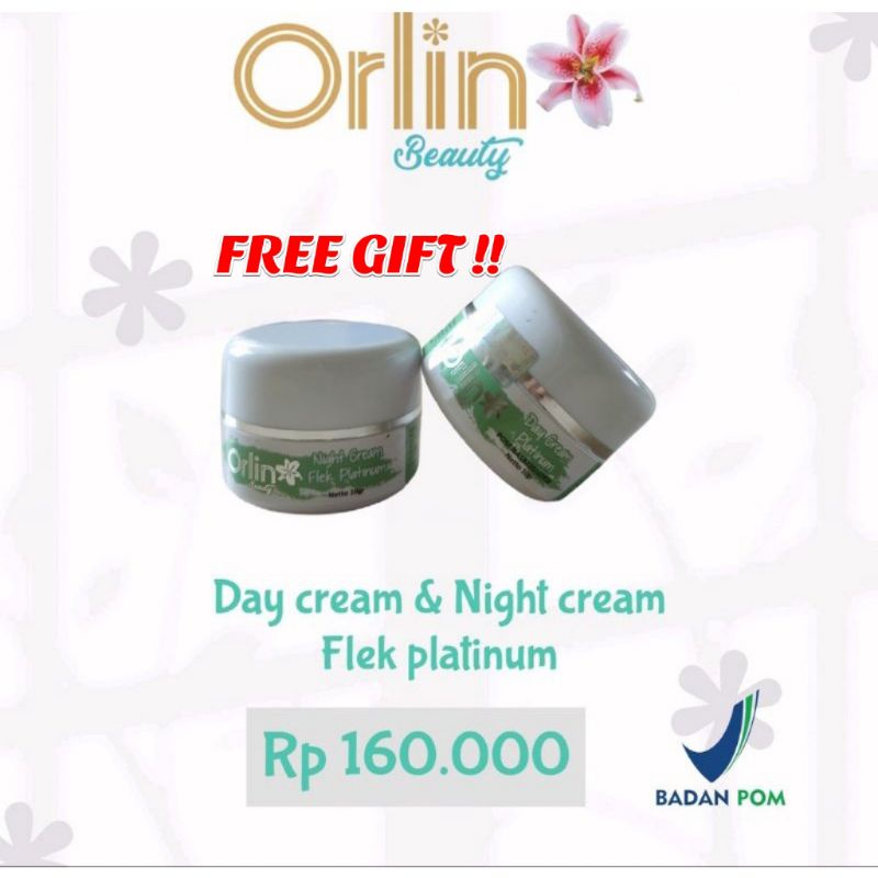 miffglow - Orlin beauty Day cream &amp; night cream paket flek platinum orlin beauty original