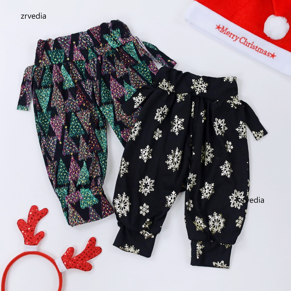 Aladin Cecilia Uk 6-12 Bulan / SPESIAL CHRISTMAS Celana Panjang Baby Anak Perempuan Adem IMPORT