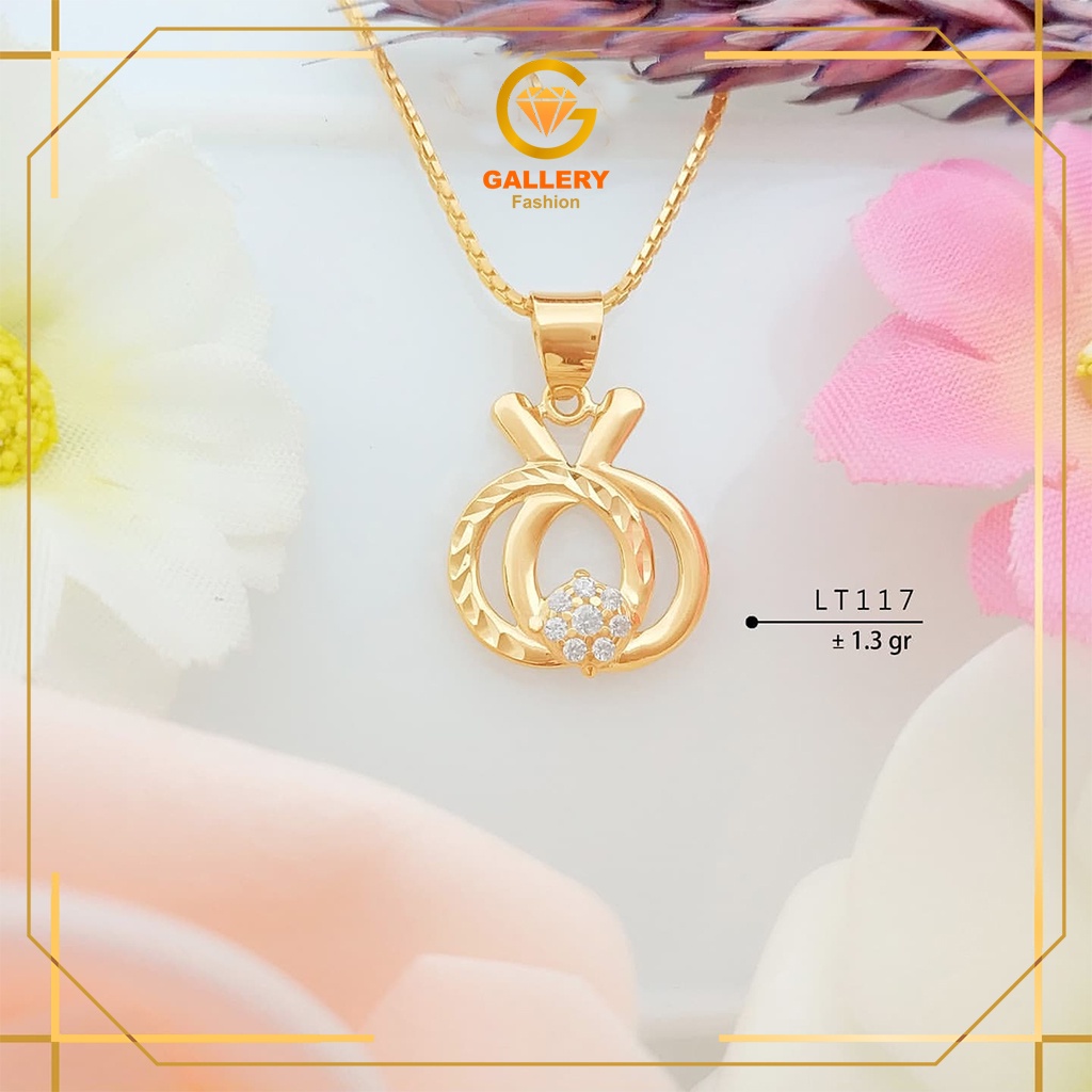 LIONTIN KALUNG EMAS ASLI KADAR 300/6KARAT (6K) DAN 375/8KARAT (8K) MODEL UNIK ONION BAWANG KODE LT 1