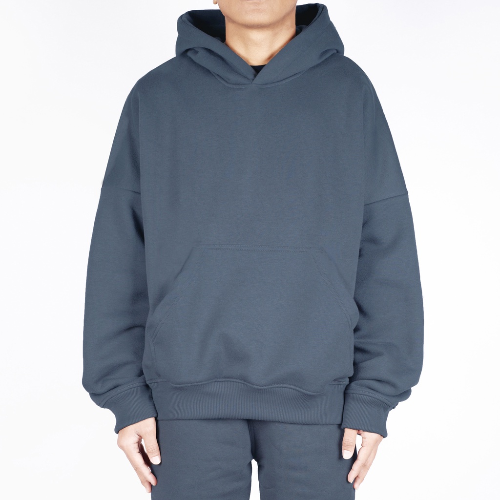 Oversized Boxy Hoodie Stone Grey