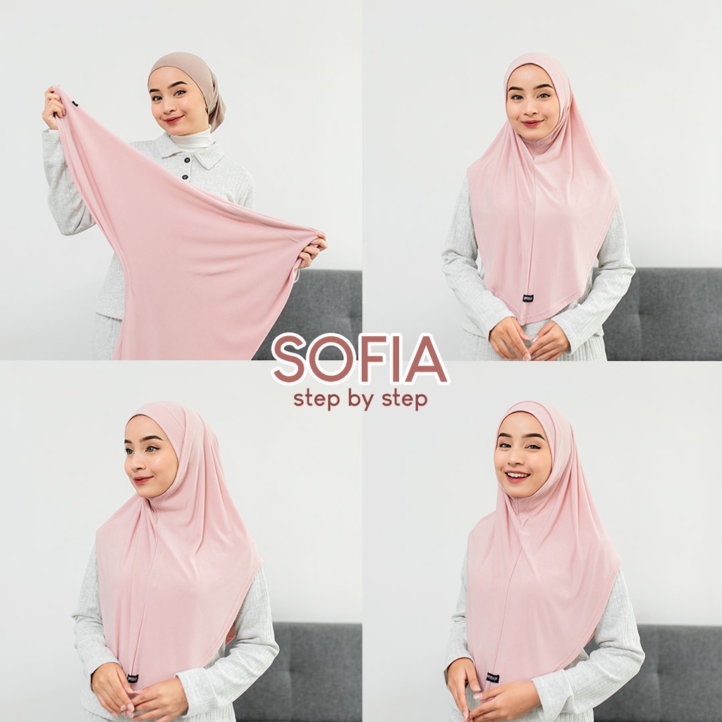 SOFIA INSTANT | Hijab Instan Syiria Tanpa Pet bahan Stella Premium