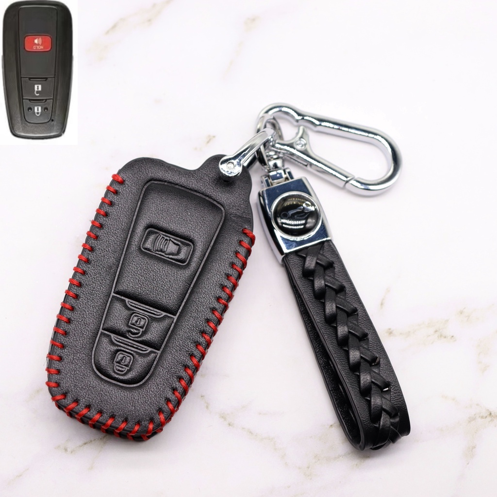 Casing Kunci Remote Mobil Keyless Bahan Kulit Untuk Toyota Sienta / Vellfire / Alphard