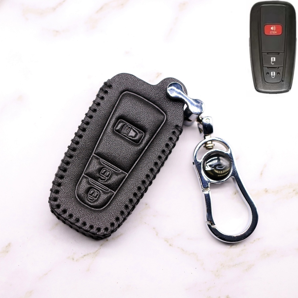 Casing Kunci remote Mobil keyless Bahan Kulit Untuk Toyota Camry / Toyota Altis / Fortuner