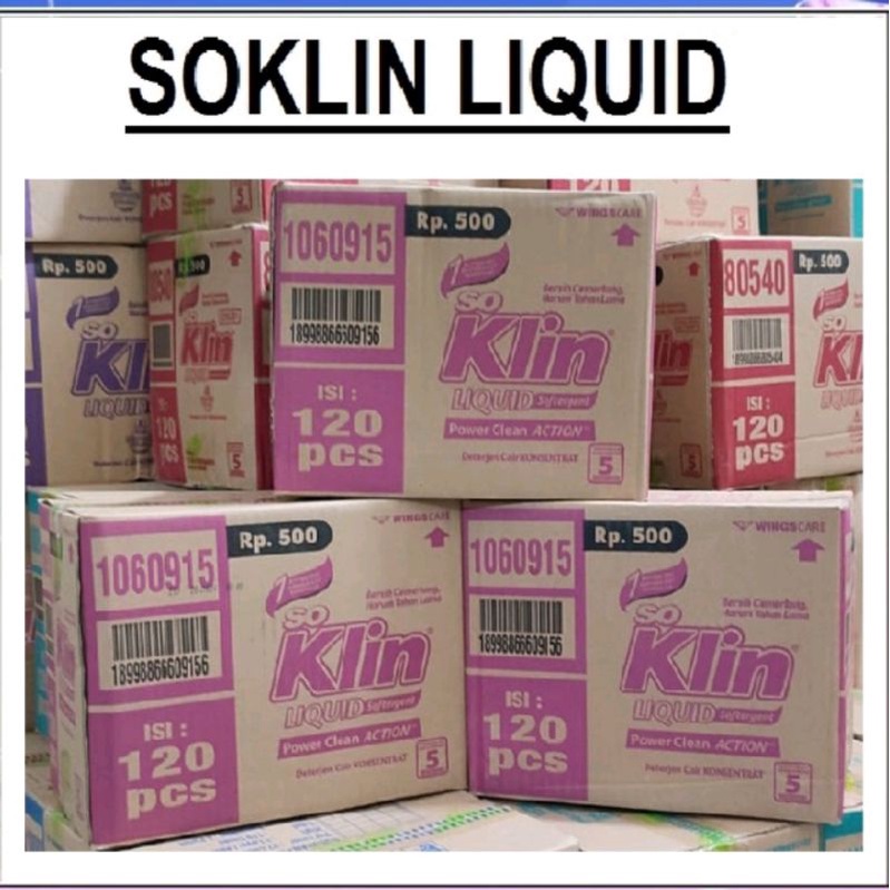 SOKLIN LIQUID ISI 120 SACHET/ 1 KARTON WARNA PINK