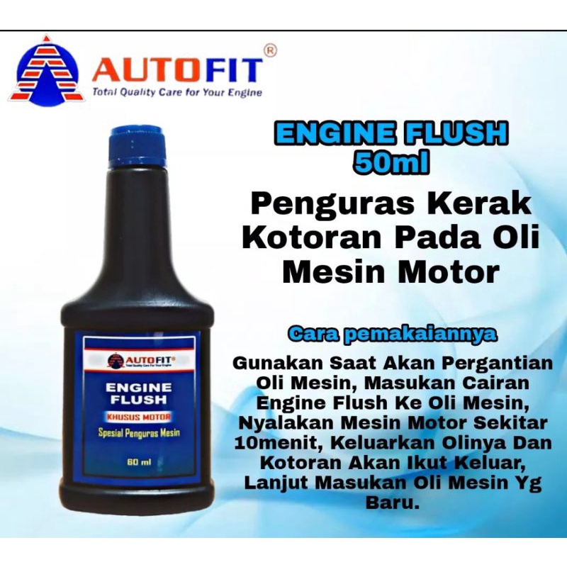 (TERLARIS) CAIRAN ENGINE FLUSH MOTOR AUTOFIT 60ml/CAIRAN GURAH BLOK OLI MESIN MOTOR/CAIRAN PEMBERSIH