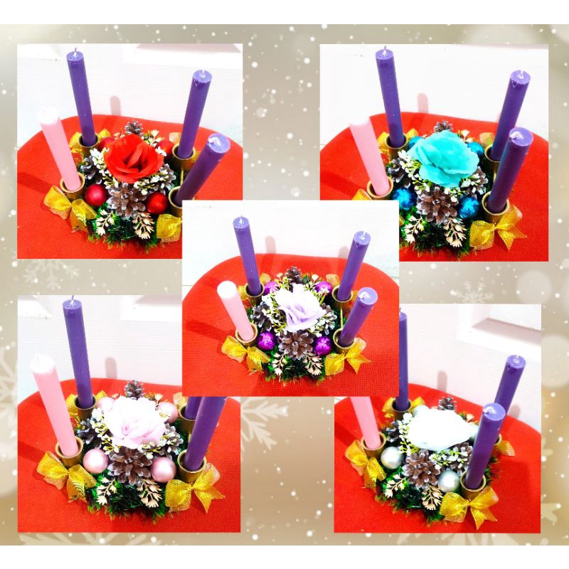 Tempat Lilin Advent Premium isi 4 Lilin