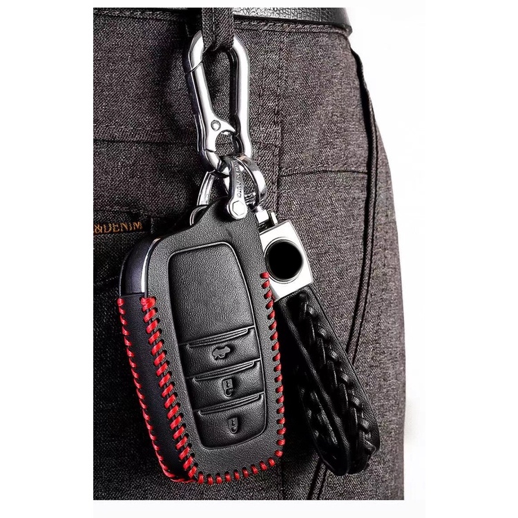 Casing Kunci Remote Mobil Keyless Bahan Kulit Untuk Perodua Bezza / MYVI / Aruz