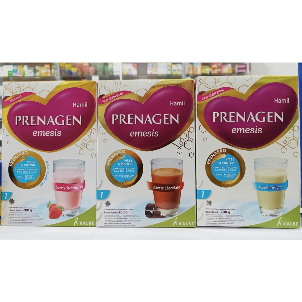 Prenagen Emesis 200g Susu Ibu Hamil Rasa Vanila Velvety Coklat dan Strawberry