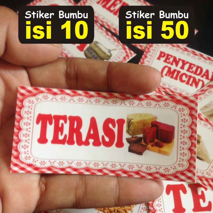 

(KODE P5) PAKET STIKER BUMBU ISI 50 & 10 | LABEL BUMBU | STIKER BUMBU DAPUR | NAMA BUMBU | STIKER WATERPROOF | STIKER TAHAN AIR DAN MINYAK | STIKER GULA | STIKER KOPI | STIKER SUSU | STIKER TEH | STIKER TEPUNG | STIKER DAPUR