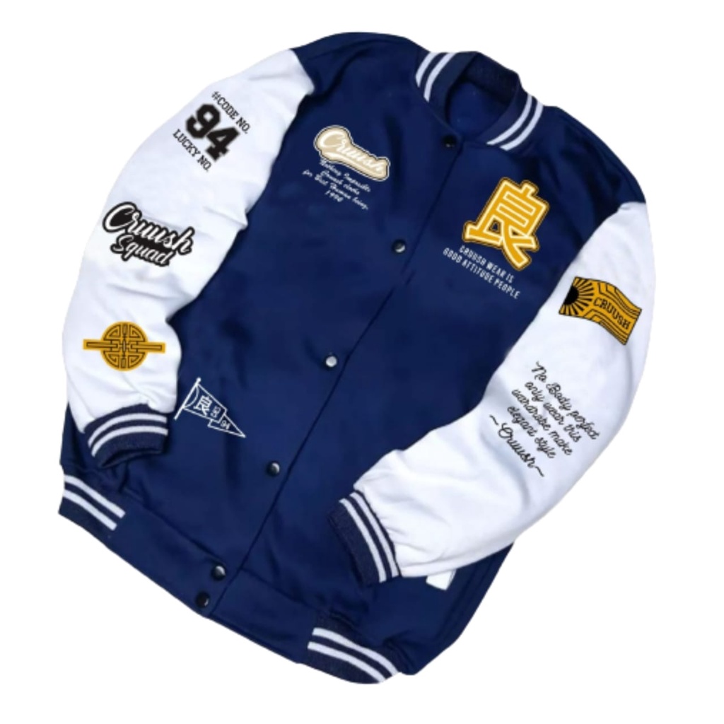Jaket Varsity Baseball Original Full Bordir - Jaket Bomber Varsity Original