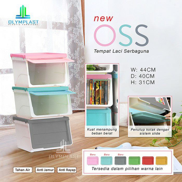 Container Rak Tumpuk Serbaguna - ZLG / Kontainer Penyimpanan Minimalis / Box Storage