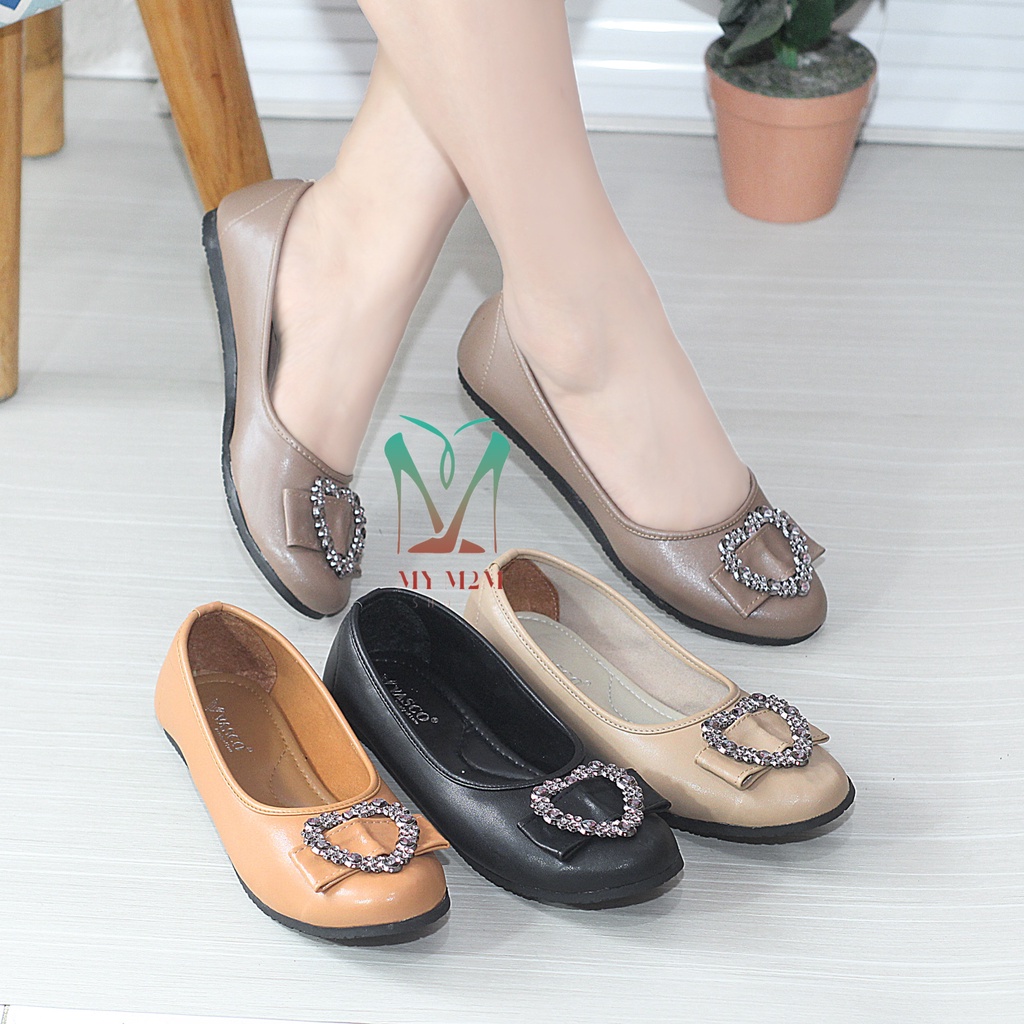 Mym2m Sepatu Flat Shoes Balet Kasual Wanita Terbaru Sehelin