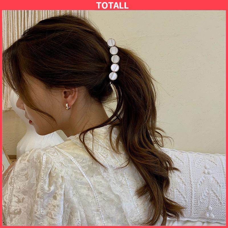 COD Jepit Rambut Pisang 10.5cm Mutiara Kristal Jepitan Ponytail  Salon Banana Ponytail Hair Claw Clips-Totall