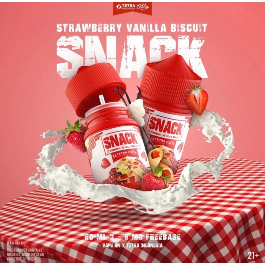 LIQUID SNACK V1 STRAWBERRY VANILLA BISCUIT 60ML