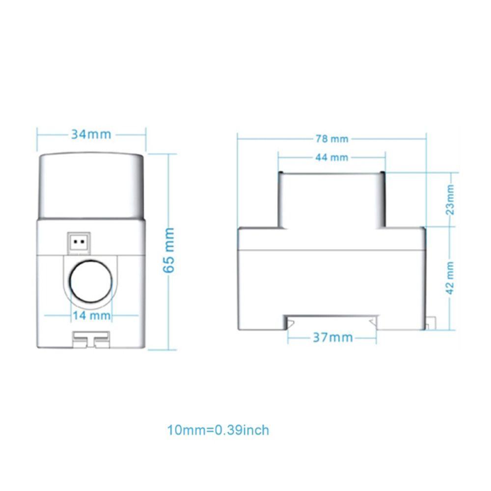 Top Din Rail Wattmeter Wattmeter Digital display Volt Amp Power Faktor Waktu Energi Tegangan Arus Monitor Ammeter