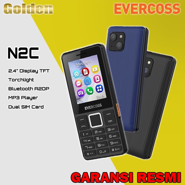 EVERCOSS N2C Feature Phone CandyBar HP Murah Original Garansi Resmi