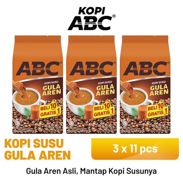 

TERMURAH ABC Kopi Susu Gula Aren 3 Pack (11 x 27 gr) /KOPI RUBE/KOPI KAPAL API/KOPI SLB/KOPI BUBUK/KOPI GOOD DAY