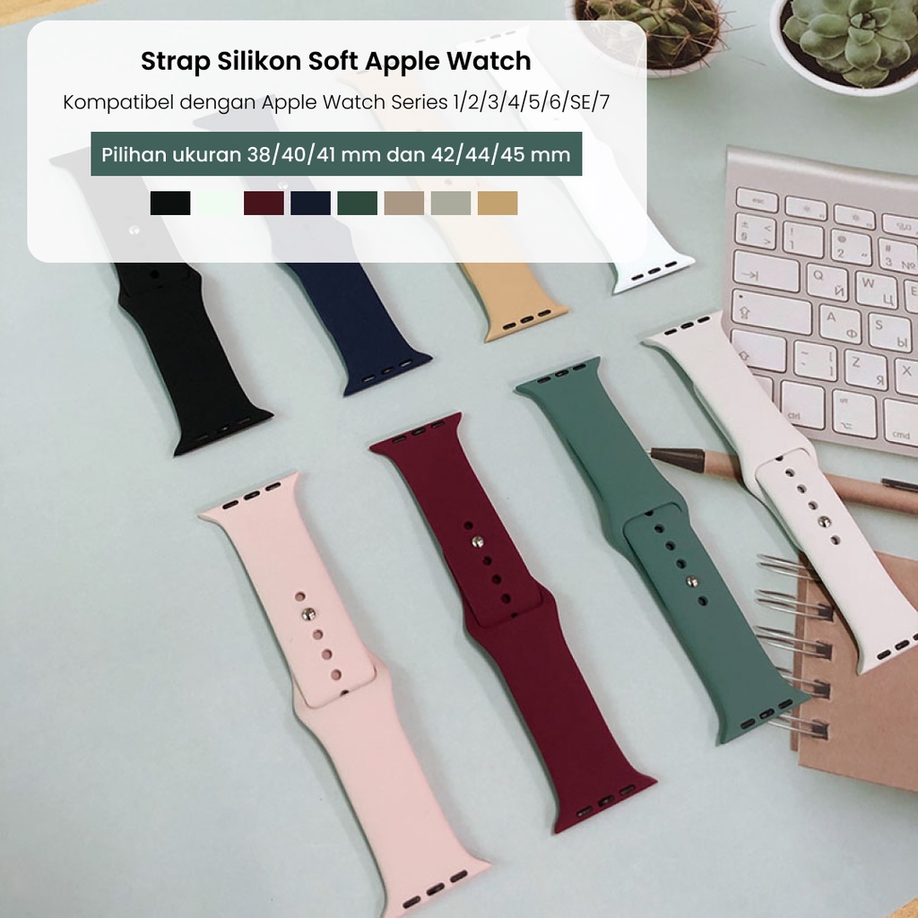 Strap Apple Watch Sport Silicone Belt Bracelet iWatch 38/40/41/42/44/45 MM