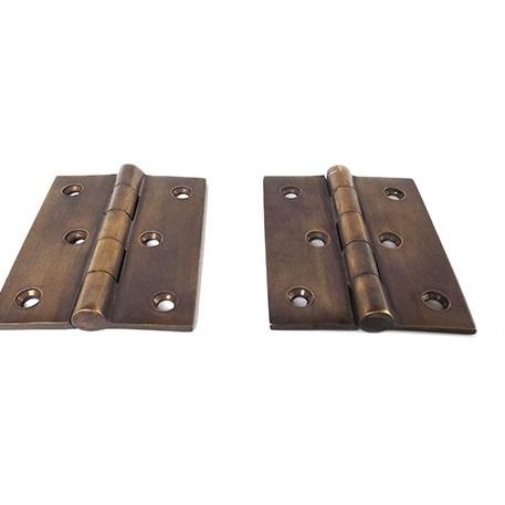 4" Solid Brass Door Hinge / Engsel Pintu Kayu Kuningan Asli Antiq