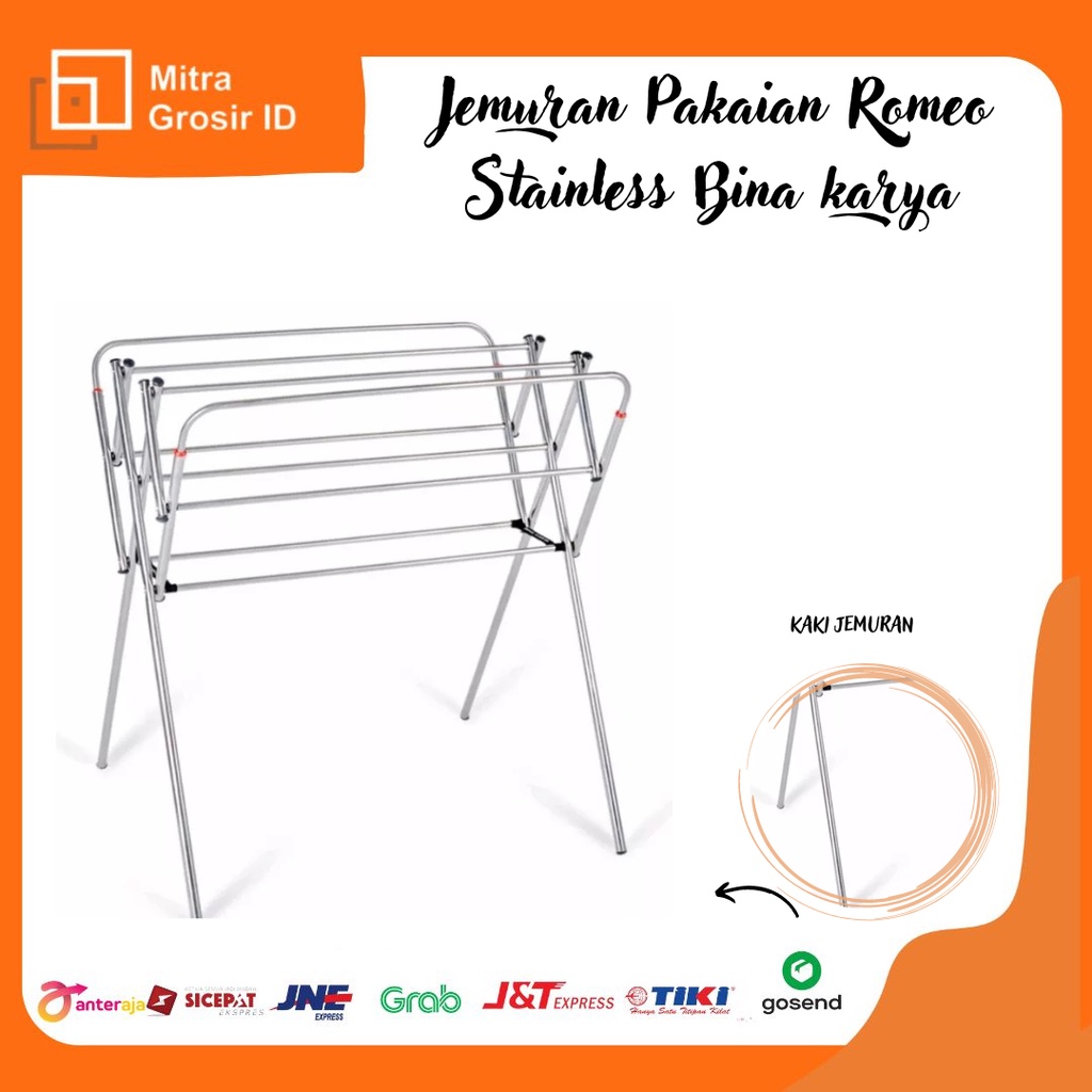 JEMURAN PAKAIAN ROMEO STAINLESS BINA KARYA