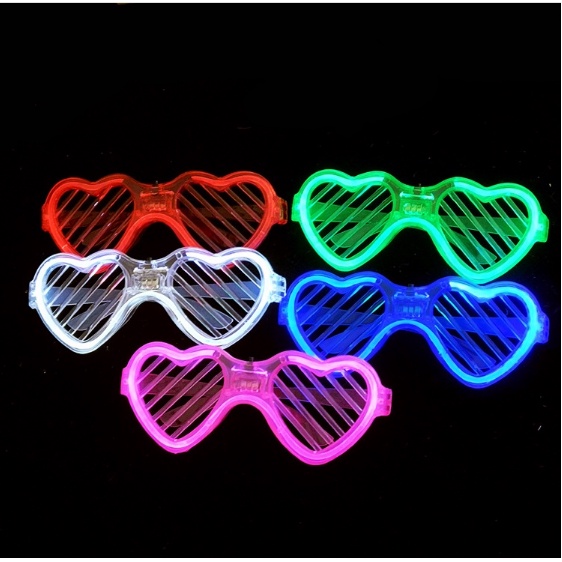 【antop】LED Kacamata Lampu Luminous Party Pesta Nyala Malam Colorful Eyeglass Aksesoris Fashion