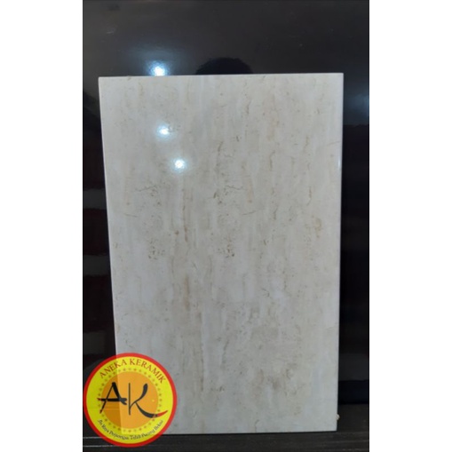 Keramik Dinding Motif Marmer Glossy Kilap 25x40 Helena Beige