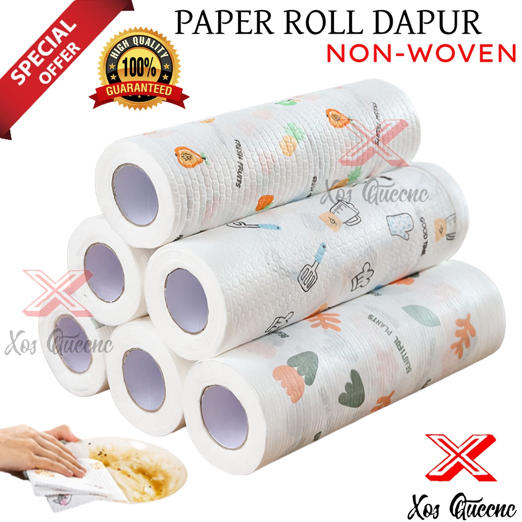 [XOQ] KAIN LAP TISU GULUNG BAHAN NON WOVEN / KAIN LAP TISU ROLL DAPUR / KAIN LAP DAPUR ROLL / PAPER ROLL DAPUR