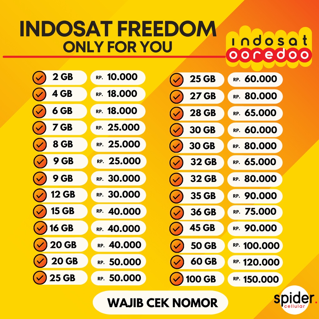 HOT PROMO Paket Data Indosat Freedom