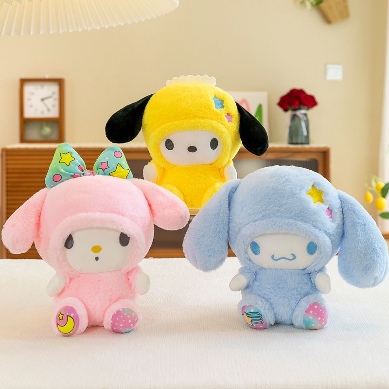 Mainan Mewah Sanrio Melody Mainan Mewah Kuromi Liontin Kartun Hadiah Natal