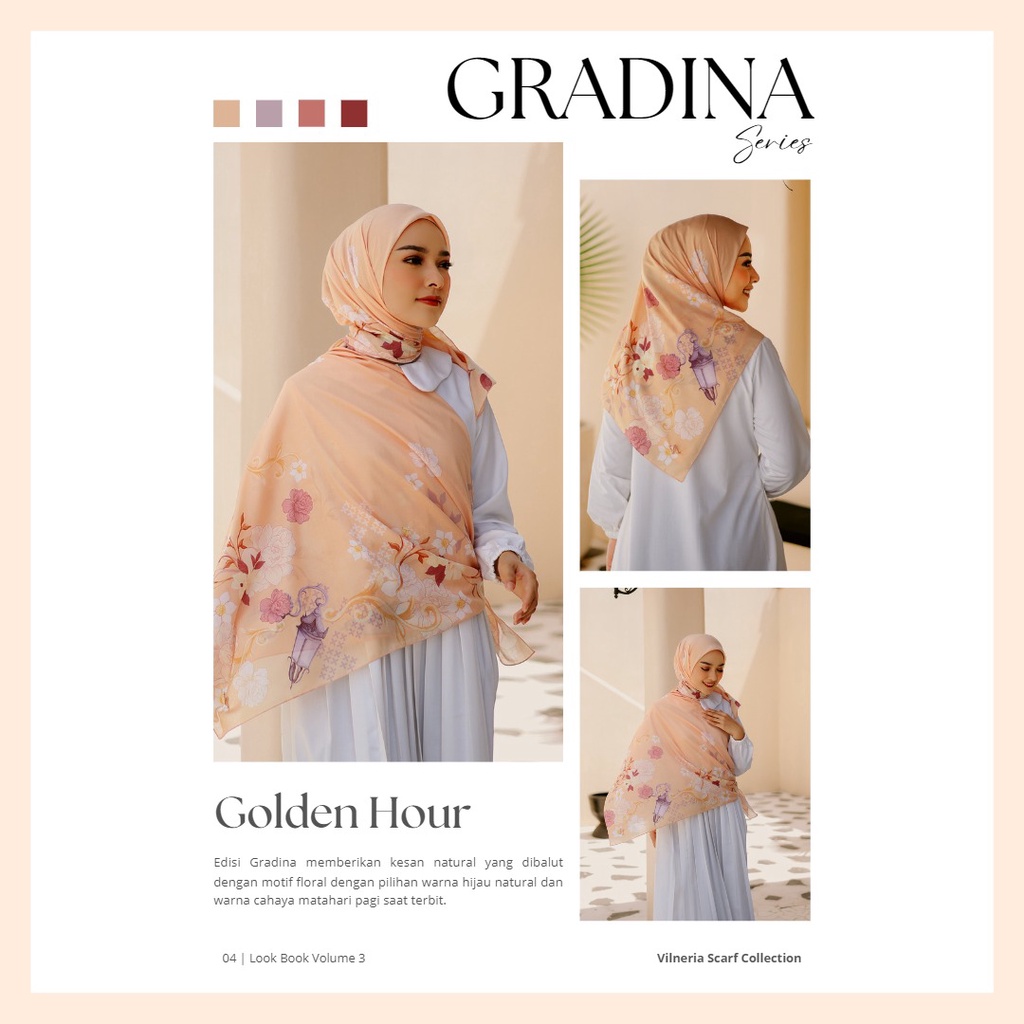 Hijab Gradina Series Vilneria Scarf Collection || Hijab Premium || Hijab Segi Empat