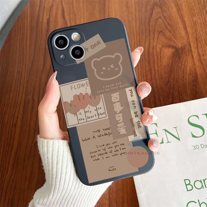 Case Silikon Motif Beruang Untuk IPhone 14 Pro Max / 13pro / 11 / 12 / Xr / XS / 6 / 6S / 7 / 8plus