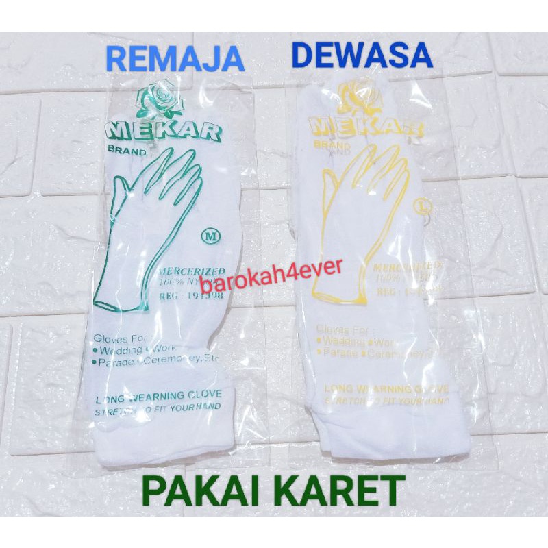 Sarung Tangan PUTIH POLOS Paskibraka / Wedding dll