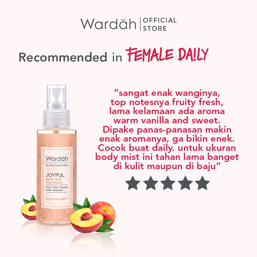 Wardah Scentsation Body Mist 100 ml - Parfum Wanita - Girlsneed77 Medan Beauty Care Cosmetics COD Skincare Kosmetik