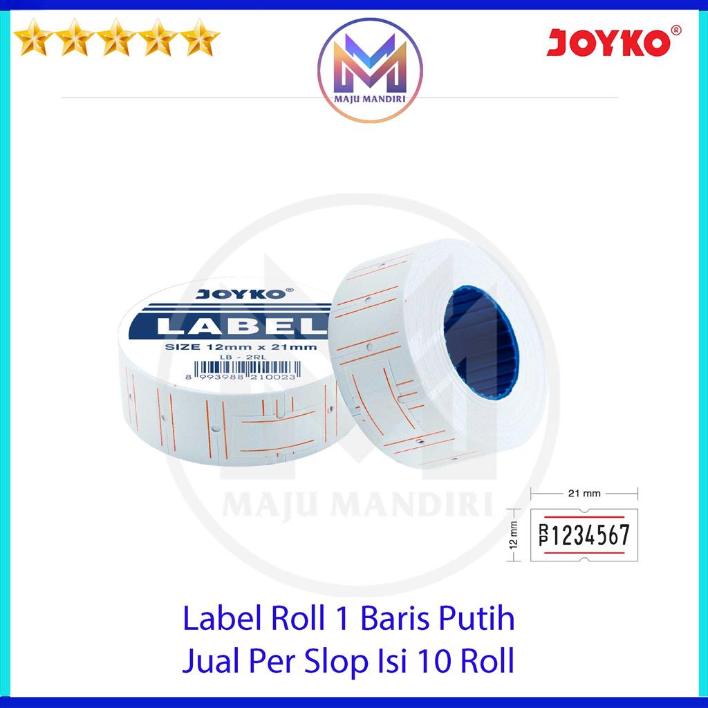 

Kertas Label Rol Joyko 1 Baris P2RL / Refill Price Labels 1 Line For mx5500 / isi ulang stiker labbel alat mx-5500m