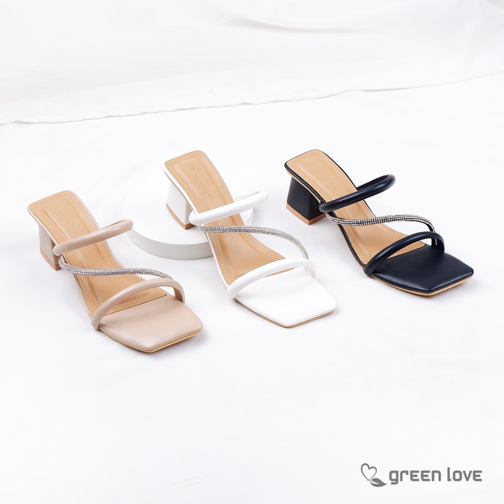 Green Love Sandal Heels DIANA