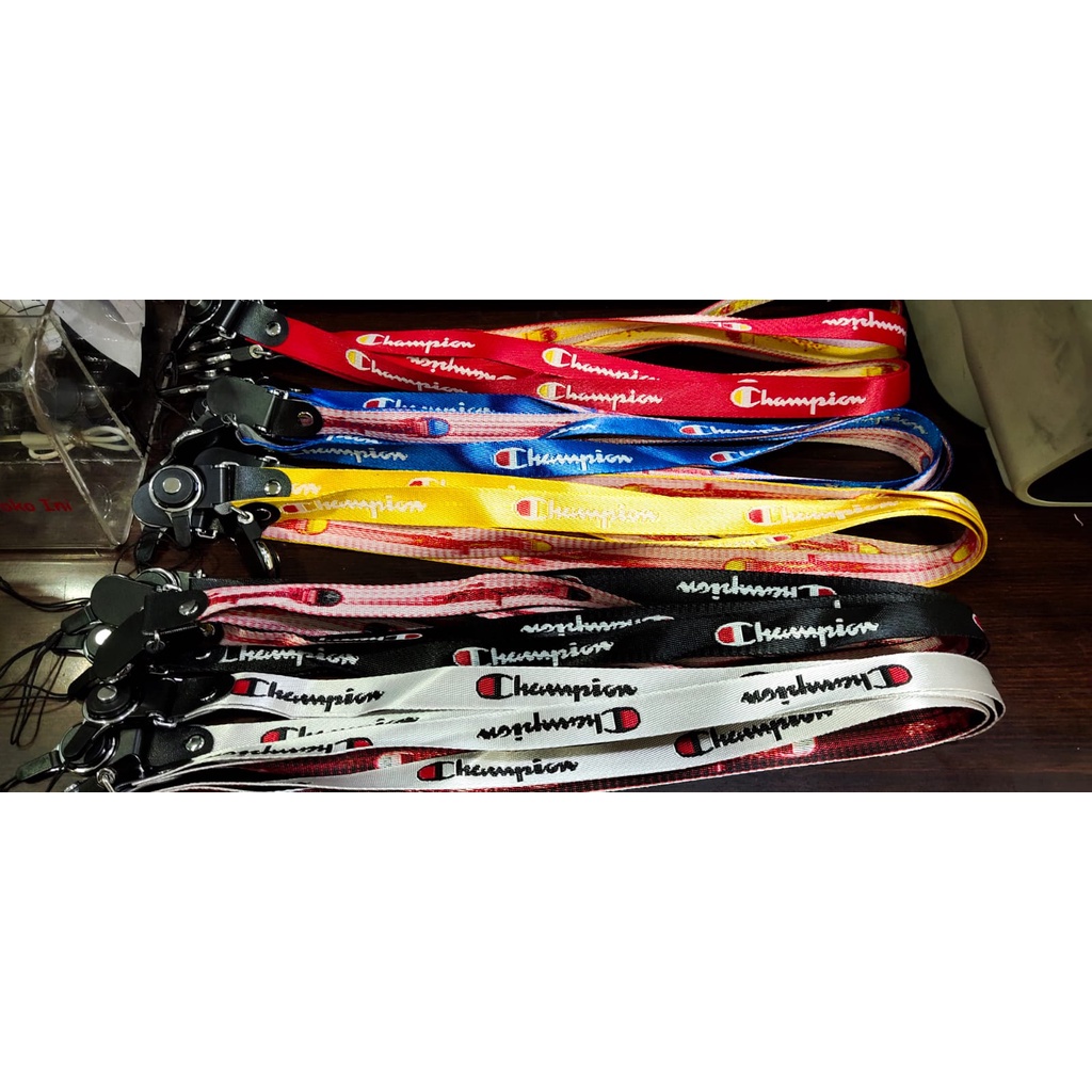 TALI GANTUNGAN LANYARD MODEL MERK HP ANDROID PANJANG 50CM BRAND TERNAMA