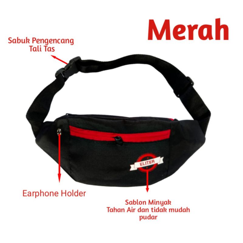 BISA (COD) TAS WAISTBAG KOREA PRIA WANITA TAS PINGGANG COWOK/CEWEK