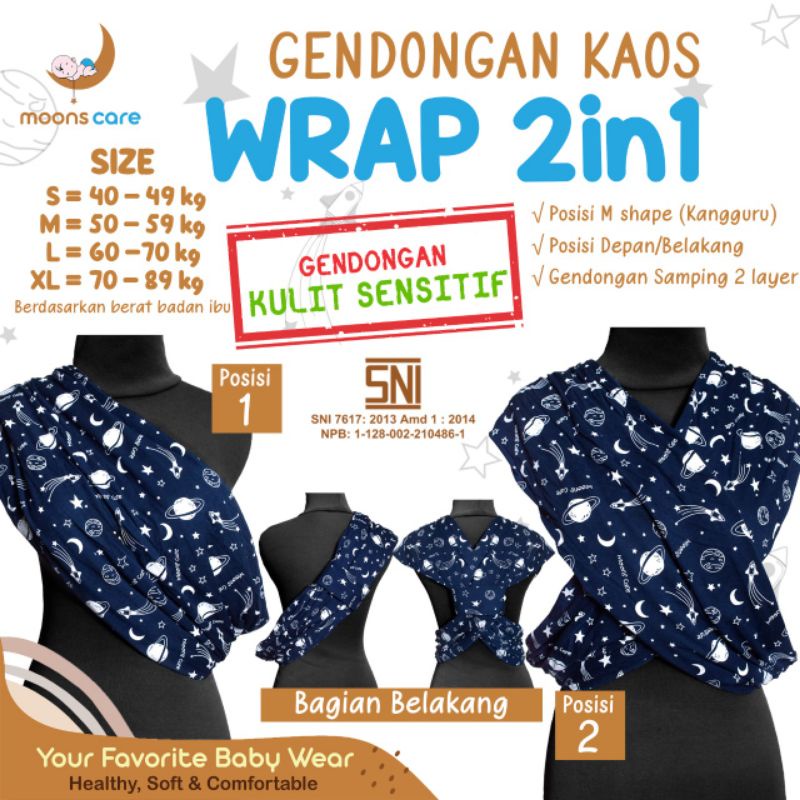 BISA TUKAR SIZE GEOS Wrap 2in1 Motif geos Kaos gendongan Wrap instan BABY WRAP SIMPEL GENDONGAN BAYI