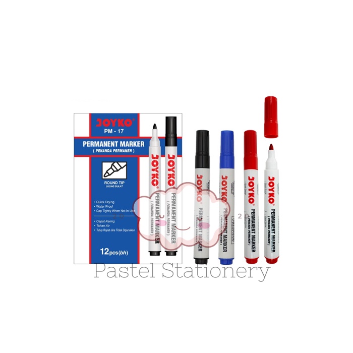 

Spidol Permanen Hitam Biru Merah Joyko PM-17 ~ 19 Permanent Marker
