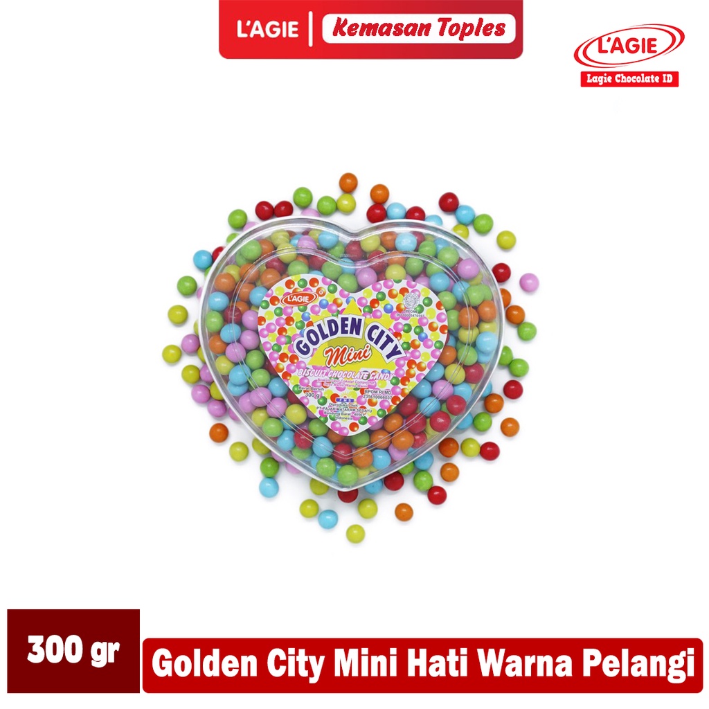 

LAGIE GOLDEN CITY MINI HATI WARNA PELANGI 300GRAM