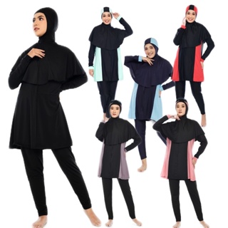 Baju Renang Muslimah Perempuan Syari Jumbo Hijab Panjang
