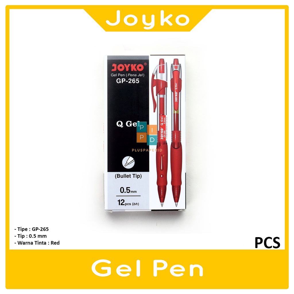 

JOYKO - Pulpen Gel GP-265 Q-Gel 0.5mm Merah - Pcs