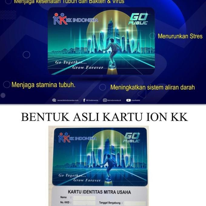 kartu ion negatif card KK ION Card ION Negatif 2500 S/D 3000 Original