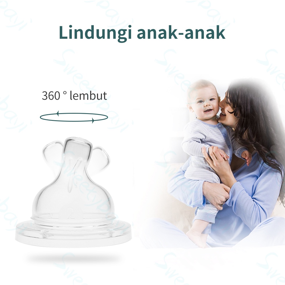 SweetyBayi Dot bayi silikon nipple bayi wide neck anti kolik