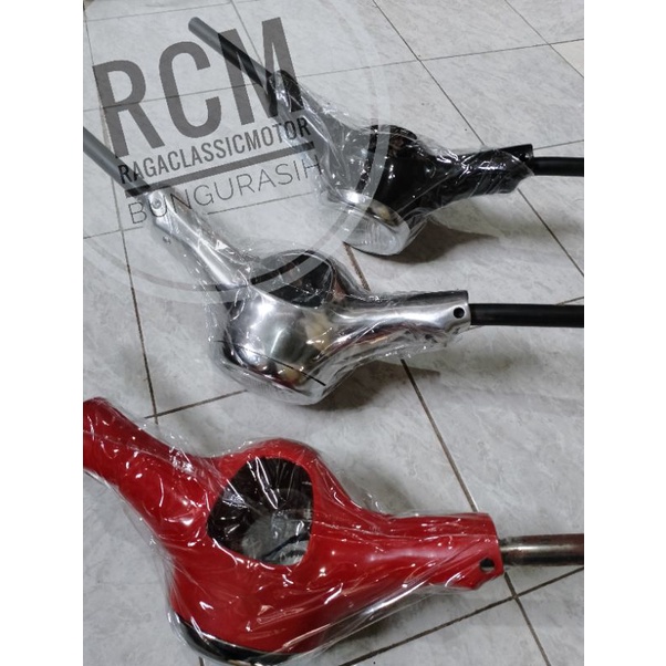 kepala batok atas bawa merah//hitam setir c70 Set LAMPU